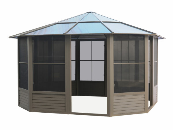 Solarium Florence Free-standing 12x12 Beige With Polycarbonate Roof - Image 11