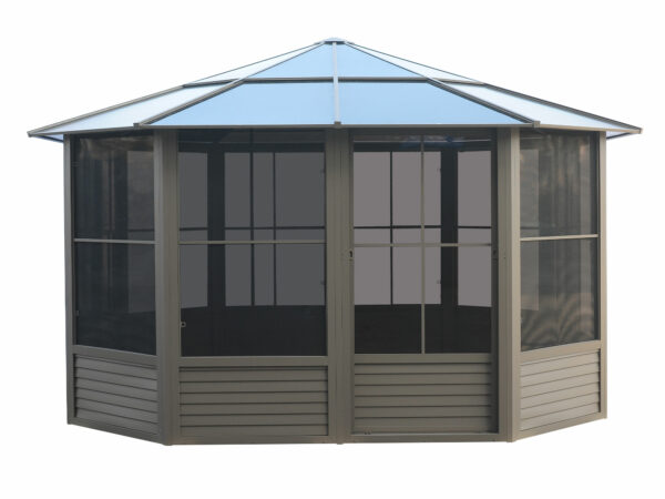 Solarium Florence Free-standing 12x12 Beige With Polycarbonate Roof - Image 12