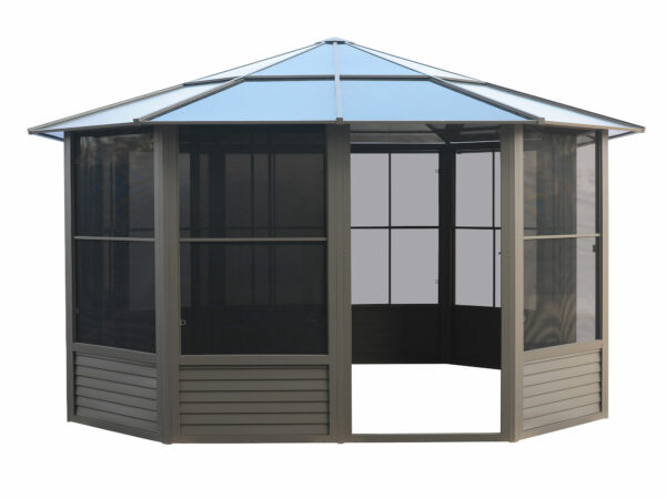 Solarium Florence Free-standing 12x12 Beige With Polycarbonate Roof - Image 13