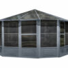 Florence Free Standing Solarium 12x12 Grey With Polycarbonate Roof - Image 2