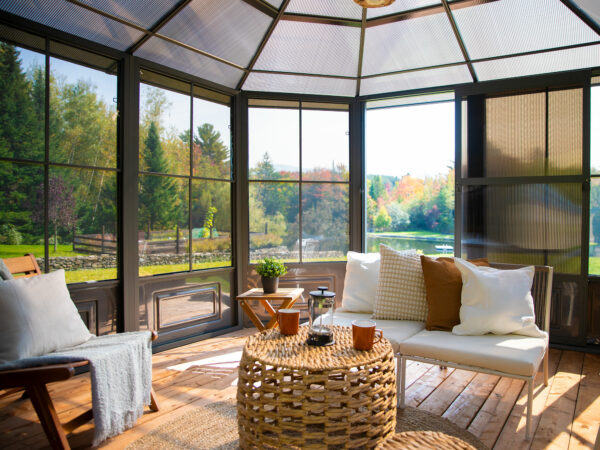 Solarium Florence Auto-Portant 12x12 Gris Avec Toît en Polycarbonate – Image 5