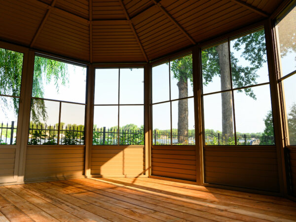 Florence Freestanding Solarium 12x12 Beige With Metal Roof - Image 5