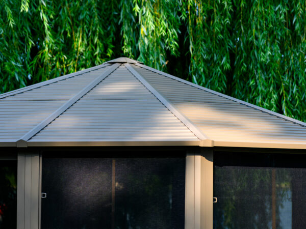 Florence Freestanding Solarium 12x12 Beige With Metal Roof - Image 6