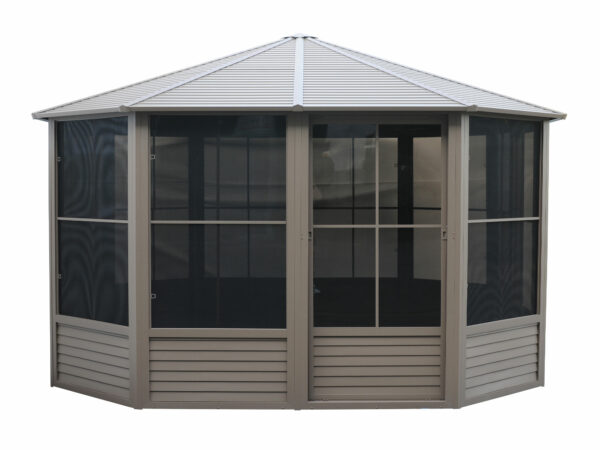Florence Freestanding Solarium 12x12 Beige With Metal Roof - Image 15