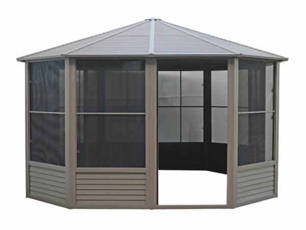 Florence Freestanding Solarium 12x12 Beige With Metal Roof - Image 16