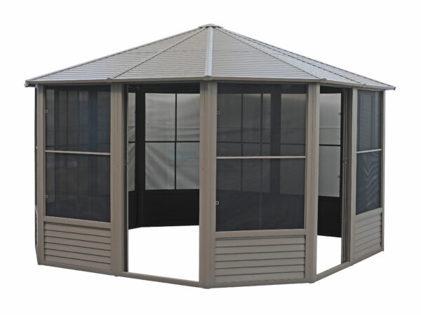 Florence Freestanding Solarium 12x12 Beige With Metal Roof - Image 17