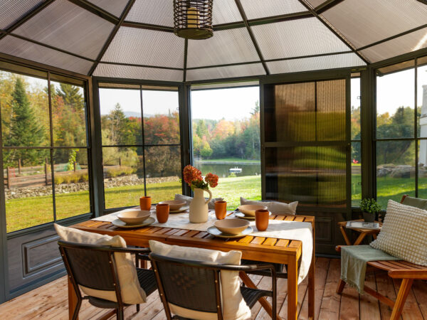 Solarium Florence Free-standing 12x15 Grey With Polycarbonate Roof - Image 4
