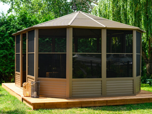 Solarium Florence Auto-Portant 12x15 Beige Avec Toît en Métal – Image 3