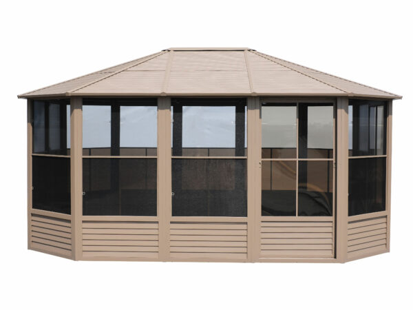 Solarium Florence Auto-Portant 12x15 Beige Avec Toît en Métal – Image 16