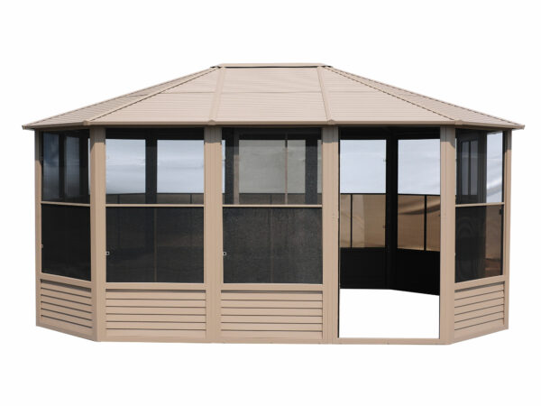 Solarium Florence Auto-Portant 12x15 Beige Avec Toît en Métal – Image 17