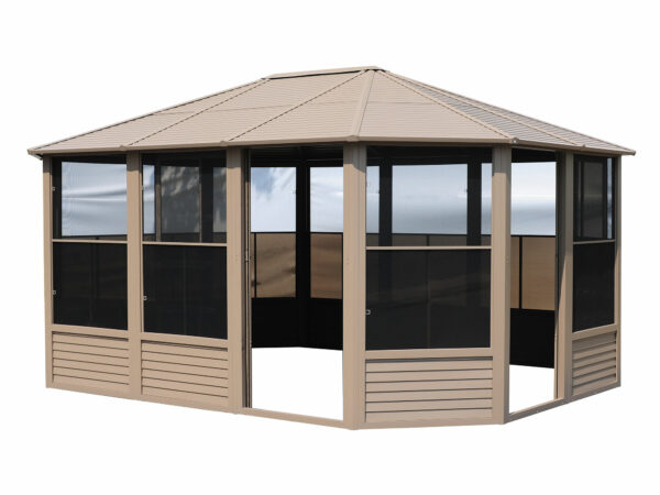 Solarium Florence Auto-Portant 12x15 Beige Avec Toît en Métal – Image 18