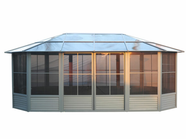 Florence Free Standing Solarium 12x18 Grey With Polycarbonate Roof - Image 3
