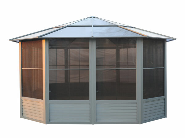 Florence Free Standing Solarium 12x18 Grey With Polycarbonate Roof - Image 5