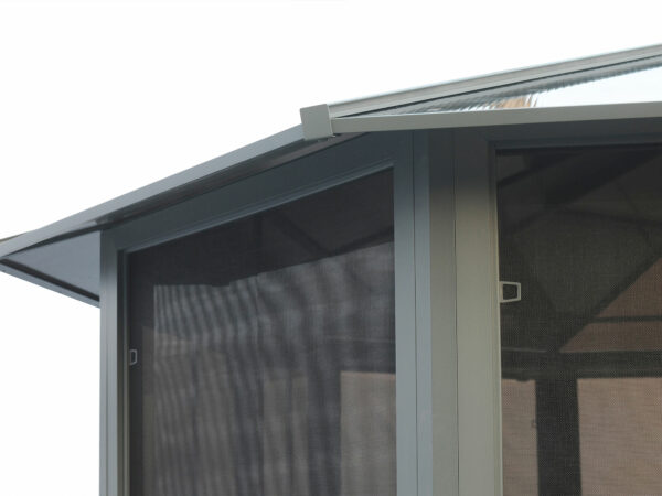 Florence Free Standing Solarium 12x18 Grey With Polycarbonate Roof - Image 10