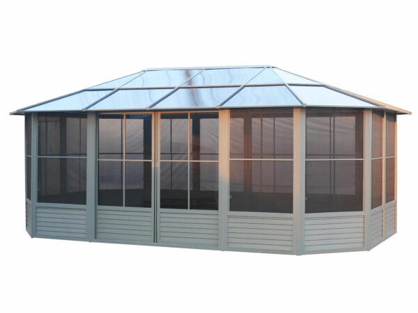 Florence Free Standing Solarium 12x18 Grey With Polycarbonate Roof - Image 13