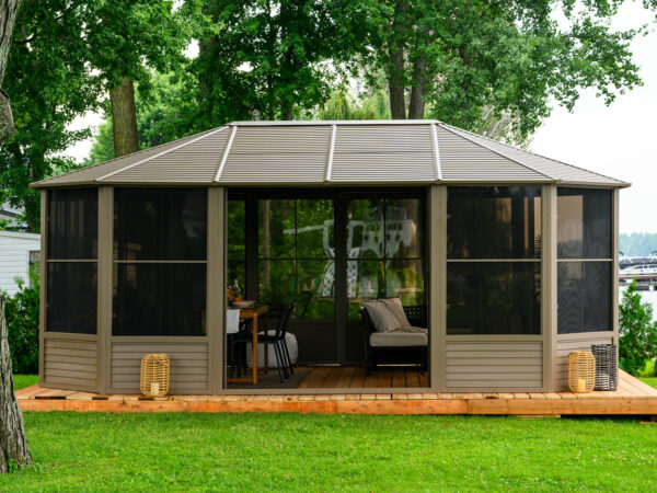 Florence Free Standing Solarium 12x18 Beige With Polycarbonate Roof - Image 3