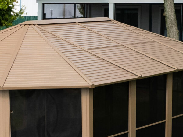 Solarium Florence Auto-Portant 12x18 Beige Avec Toît en Métal – Image 8