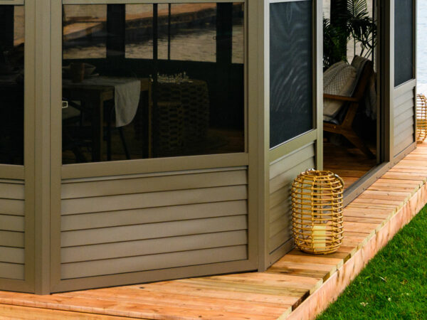 Solarium Florence Auto-Portant 12x18 Beige Avec Toît en Métal – Image 9