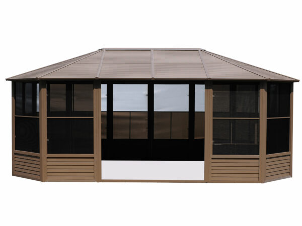 Solarium Florence Auto-Portant 12x18 Beige Avec Toît en Métal – Image 16