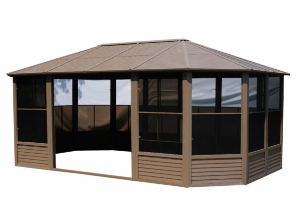 Solarium Florence Auto-Portant 12x18 Beige Avec Toît en Métal – Image 17