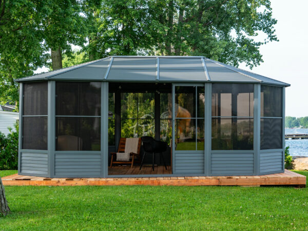 Florence Free Standing Solarium 12x18 Grey With Metal Roof - Image 3