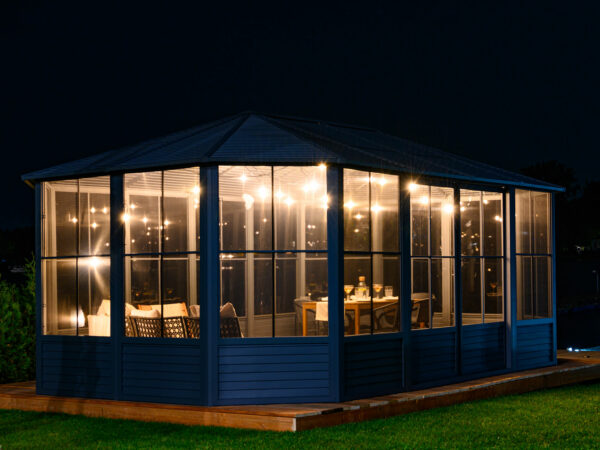 Florence Free Standing Solarium 12x18 Grey With Metal Roof - Image 4