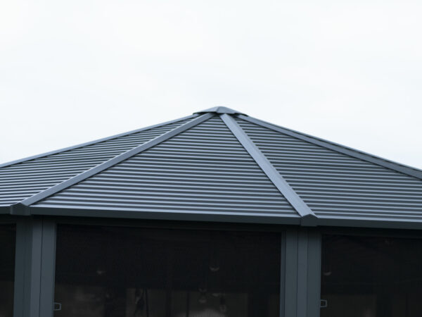 Florence Free Standing Solarium 12x18 Grey With Metal Roof - Image 7