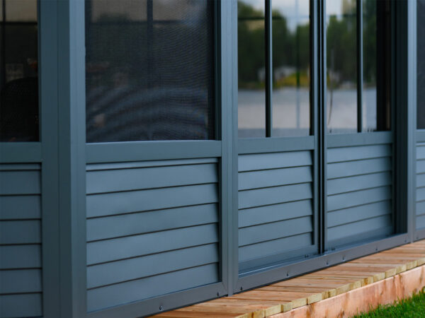 Florence Free Standing Solarium 12x18 Grey With Metal Roof - Image 8