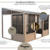 Florence Wall Mounted Solarium 8x12 Beige With Polycarbonate Roof - Image 2