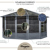 Florence Free Standing Solarium 12x12 Grey With Polycarbonate Roof - Image 11