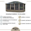 Florence Free Standing Solarium 12x12 Grey With Polycarbonate Roof - Image 13