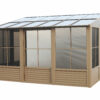 Florence Wall Mounted Solarium 8x12 Beige With Polycarbonate Roof - Image 11
