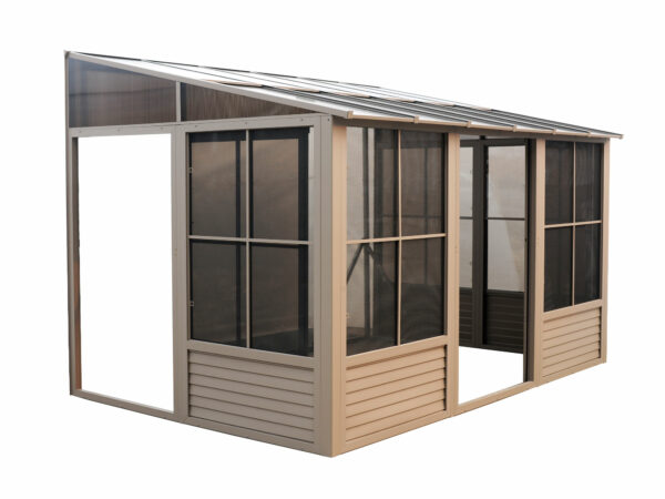 Solarium Florence Mural 8x16 Beige Avec Toît en Polycarbonate – Image 12