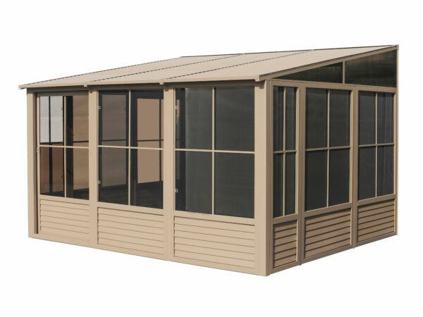 Solarium Florence Mural 8x12 Beige Avec Toît en Métal – Image 6