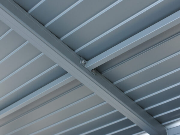 Florence Wall Mounted Solarium 8x12 Grey With Metal Roof - Image 14