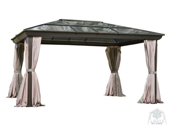 Gazebo Model Venus - 12x14 Beige Aluminum With Polycarbonate Roof - Image 2