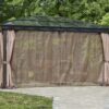 Gazebo Model Venus - 12x14 Beige Aluminum With Polycarbonate Roof - Image 3