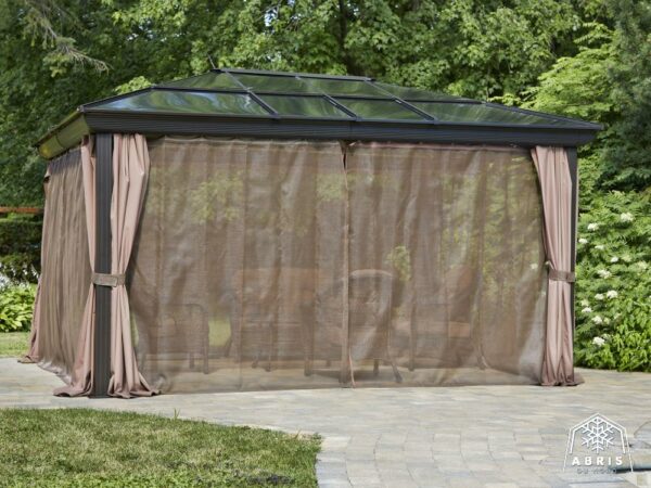 Gazebo Model Venus - 12x14 Beige Aluminum With Polycarbonate Roof - Image 3