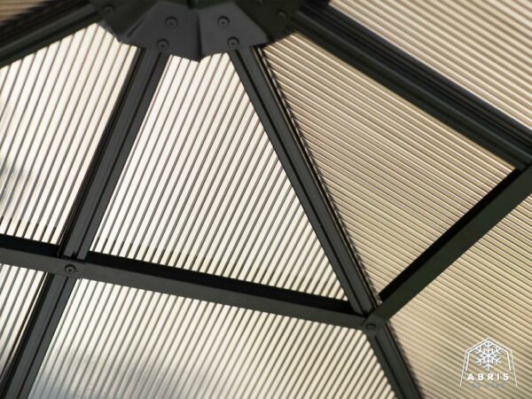Gazebo Model Venus - 12x14 Beige Aluminum With Polycarbonate Roof - Image 6