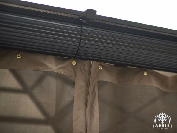 Gazebo Model Venus - 12x14 Beige Aluminum With Polycarbonate Roof - Image 8