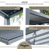 10x10 Aluminum Pergolas Metal Roofs - Image 2