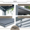 10x10 Aluminum Pergolas Metal Roofs - Image 3