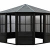 Solarium Florence Auto-Portant 12x12 Noir Avec Toît en Métal – Image 3