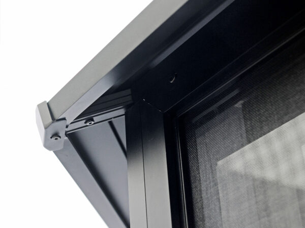 Solarium Florence Auto-Portant 12x12 Noir Avec Toît en Métal – Image 8