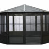 Solarium Florence Auto-Portant 12x12 Noir Avec Toît en Métal – Image 10