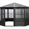 Solarium Florence Auto-Portant 12x12 Noir Avec Toît en Métal – Image 11