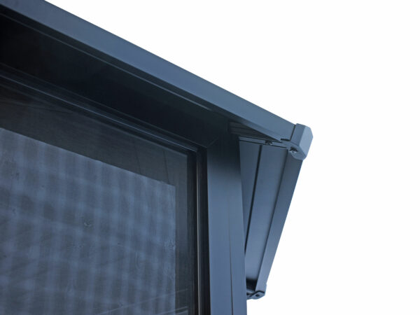 Solarium Florence Auto-Portant 12x15 Noir Avec Toît en Métal – Image 7