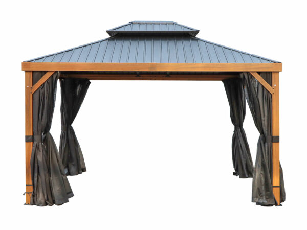Gazebo Modèle Yosemite - 12x16 En Aluminium Toit en Métal – Image 14