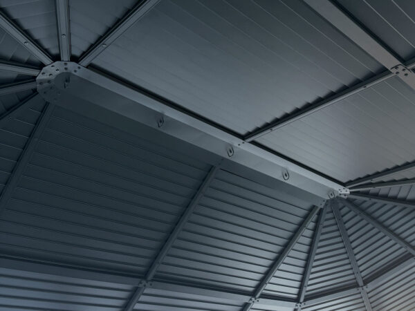Solarium Florence Auto-Portant 12x18 Noir Avec Toît en Métal – Image 11