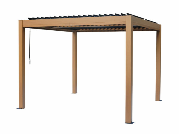 Pergolas Viken 10x10 Pergola en Aluminium Finition Bois